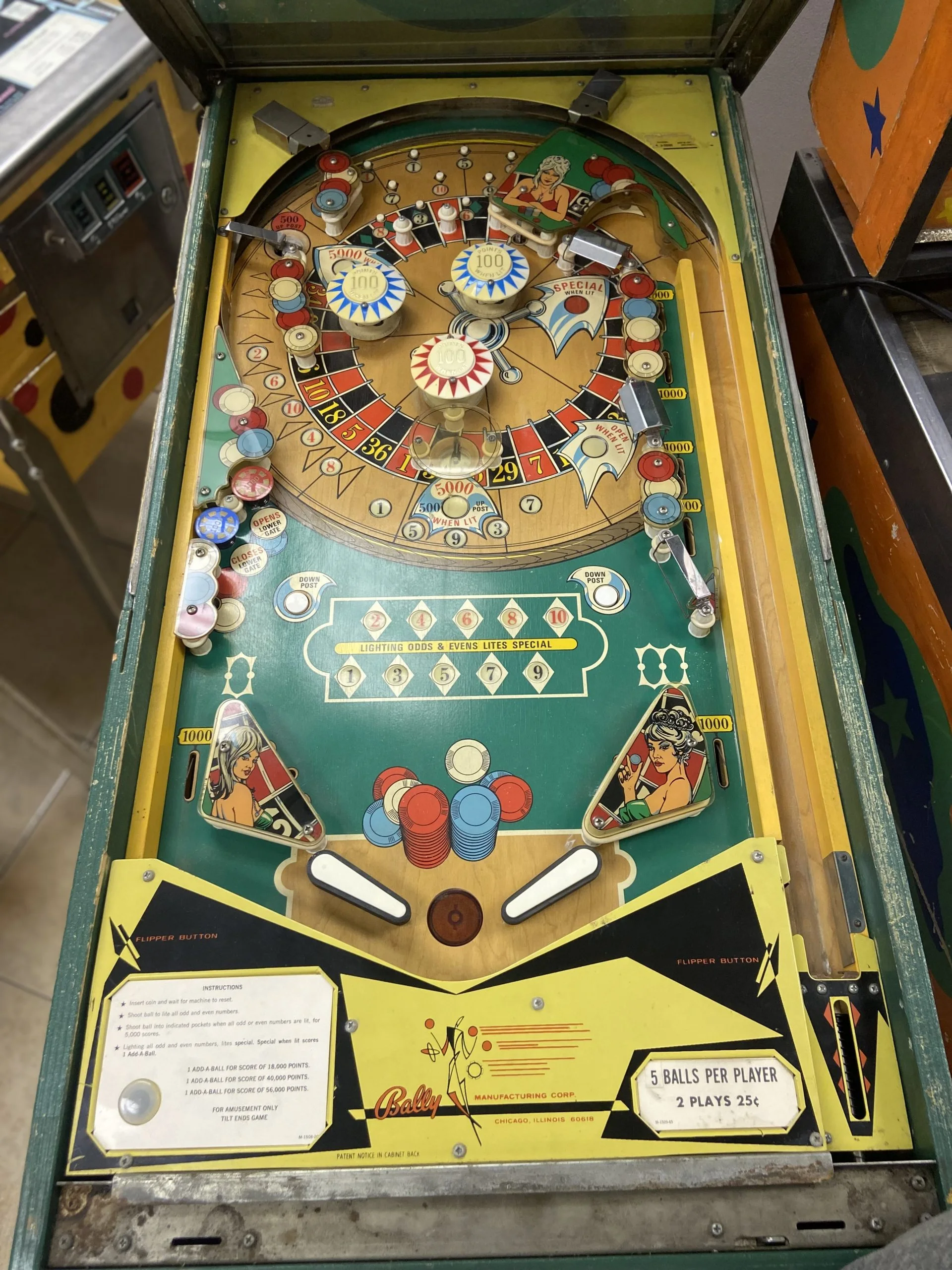 Monte Carlo / Odds & Evens playfield