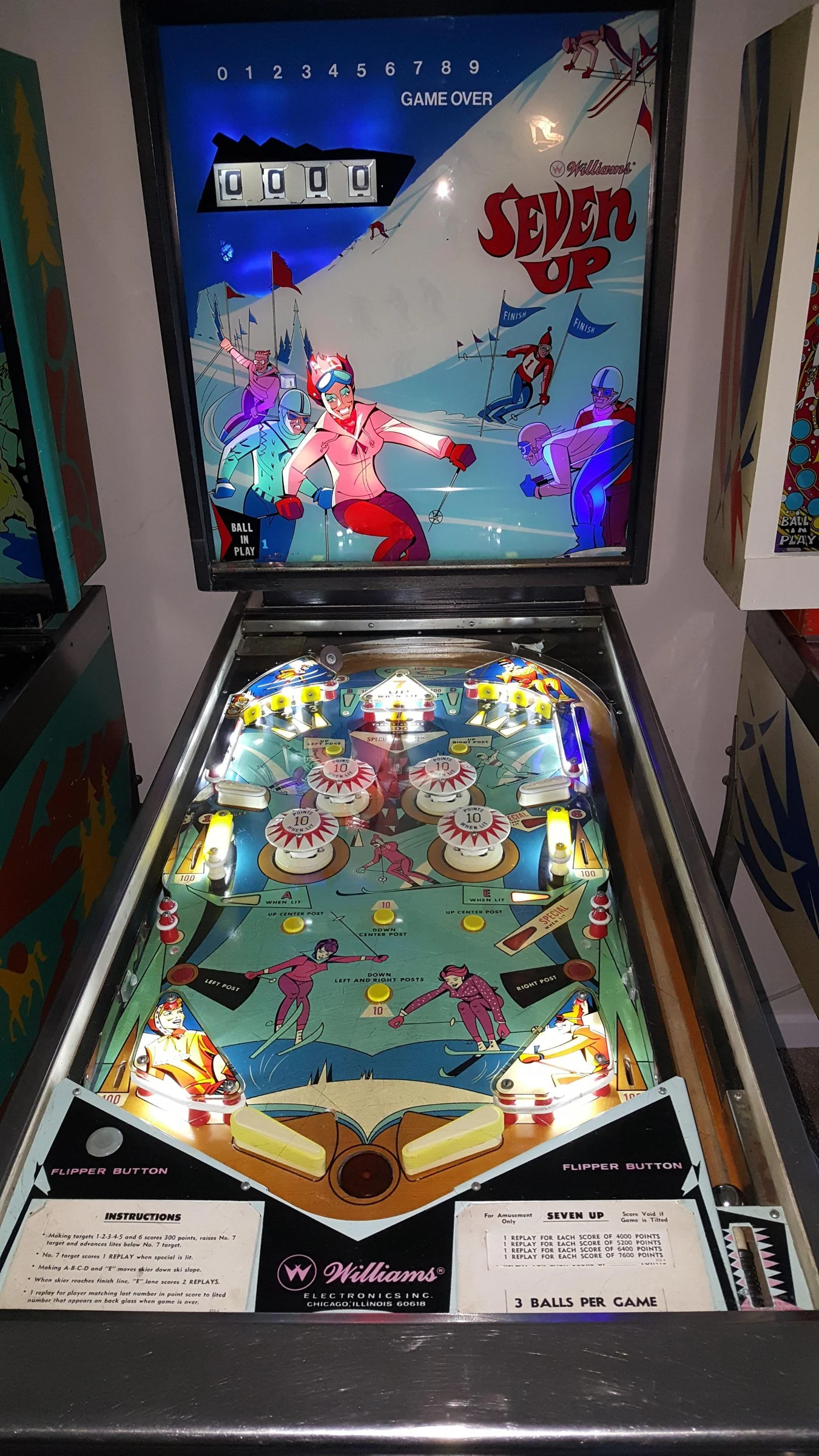 Seven Up / Set Up playfield