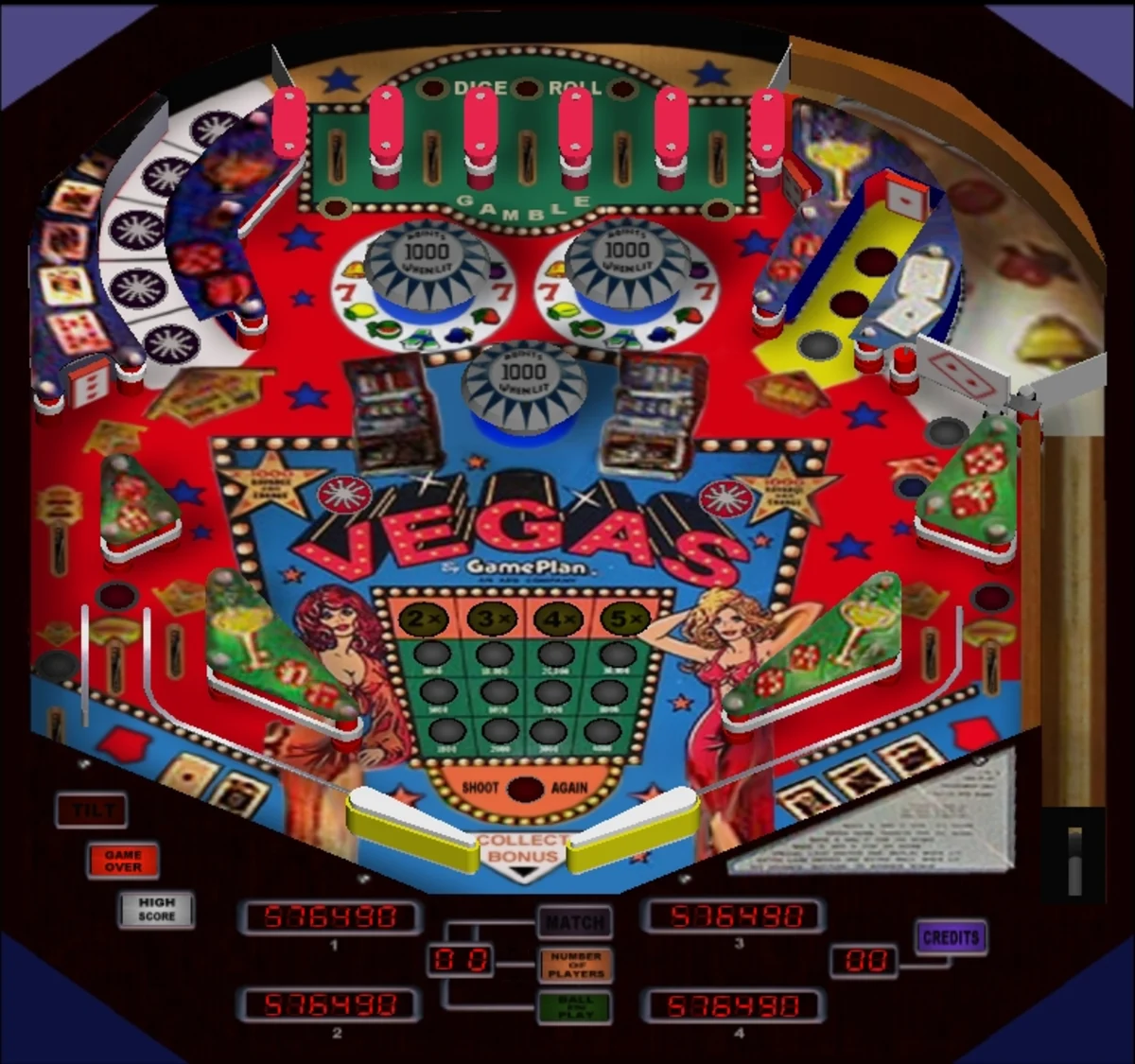 Vegas playfield