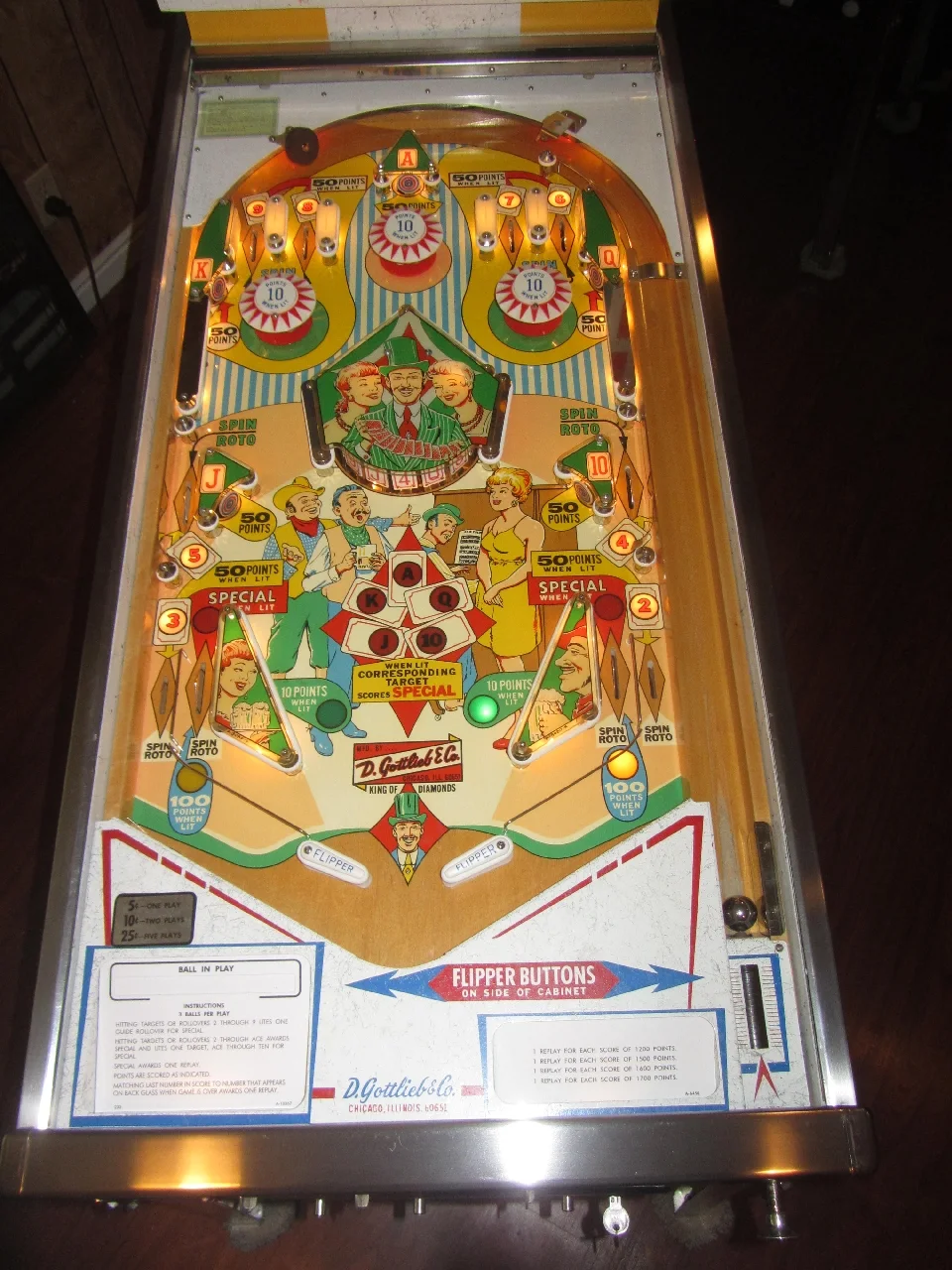 King of Diamonds playfield