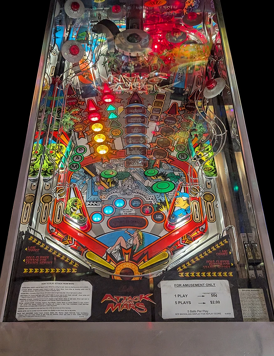 Attack from Mars playfield used for marker placement