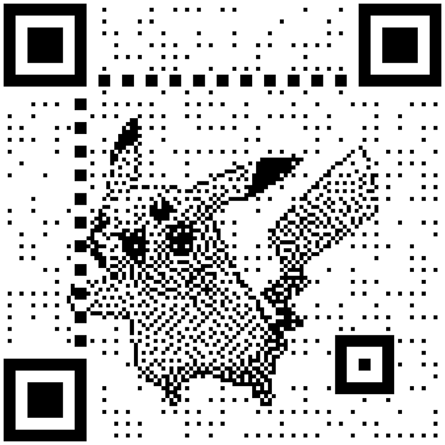 Pikachu QR code for the Pokémon ruleset