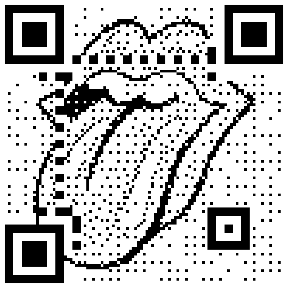 Tongue and lips logo QR code for the The Rolling Stones ruleset