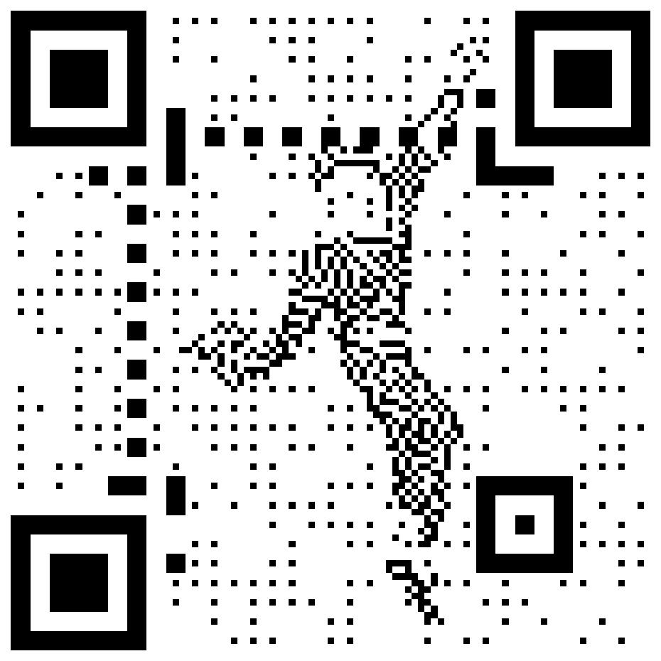 Armored science-fiction soldier QR code for the Combat ruleset