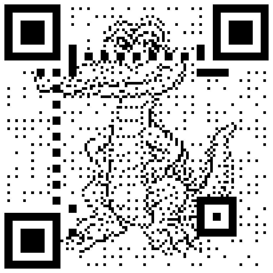Cartoon alligator QR code for the Granny and the Gators ruleset