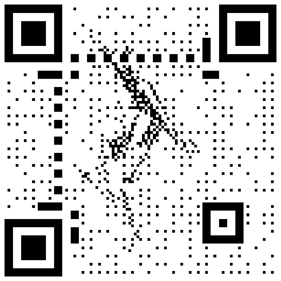 Geometric spy QR code for the The Wiggler ruleset