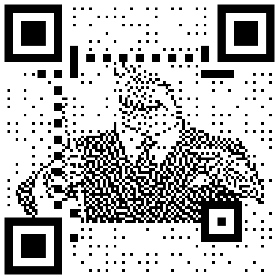 Pool shark mascot QR code for the Pool Sharks ruleset